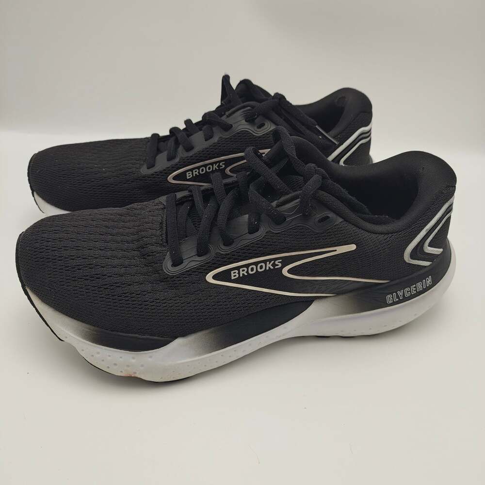 Brooks Glycerin 21 Black White Women's Running Shoes Size 8 B Medium 1204081B090